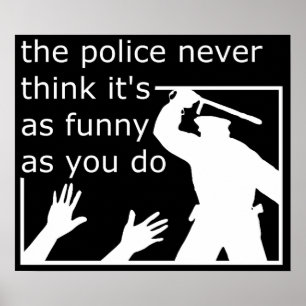 Polisens Humor Känsla Rolig Uttryck Poster