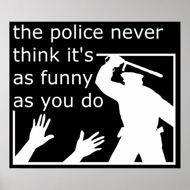Polisens Humor Känsla Rolig Uttryck Poster (Framsidan)