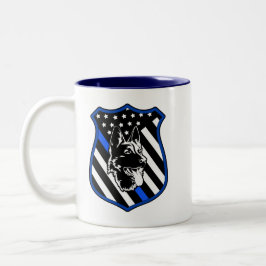 Polisens Hund Badge Flagga Mugg