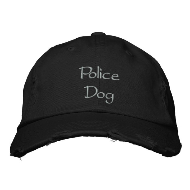 Polisens Hund Embroired Baseball Cap Broderad Keps (Framsida)