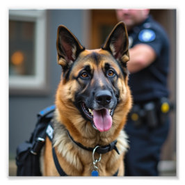 Polisens Hund Fototryck