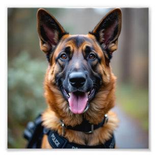 Polisens Hund Fototryck