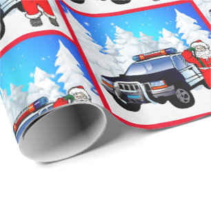 Polisens jultomte Vintern Scenjul Presentpapper