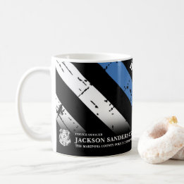 Polisens logotyp för Thin Blue Line Kaffemugg