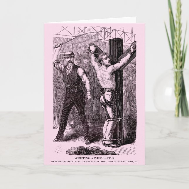 Polisens officiella tidning notecard Whipping Kort (Framsida)
