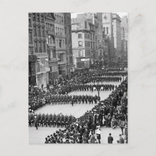 Polisens Parad den 5:e Ave, NYC: 1900 Vykort