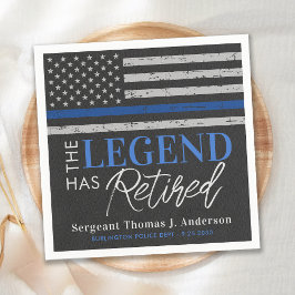 Polisens Pension Legend Thin Blue Line Party Pappersservett