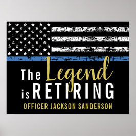 Polisens pensionering tunna blå linjen amerikansk  poster