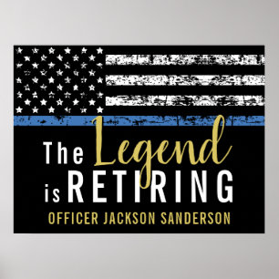 Polisens pensionering tunna blå linjen amerikansk poster
