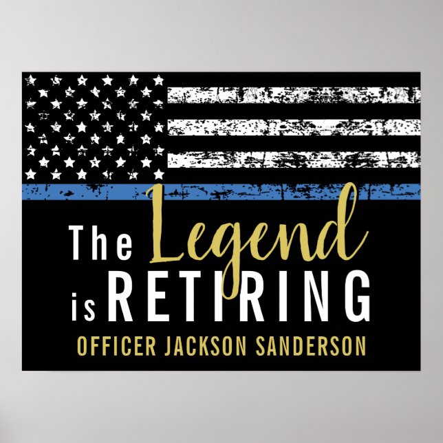 Polisens pensionering tunna blå linjen amerikansk  poster (Framsidan)