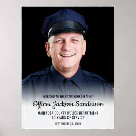 Polisens pensionsblå linje flagga foto välkommen poster