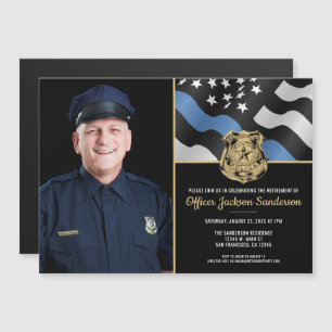 Polisens pensionslag polisens foto magnetisk inbjudningskort