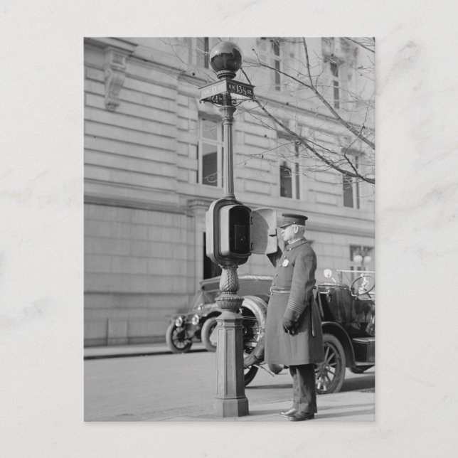 Polisens sambandsruta vykort (Framsida)