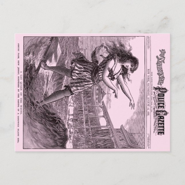 Polisens tidkort Sandwich Island Girl Vykort (Framsida)