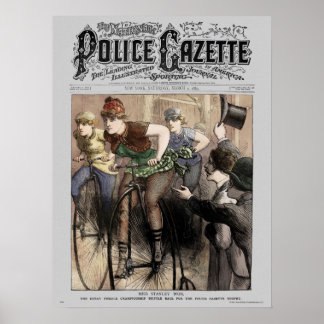 Polisens tidskrift poster Bike Tävling