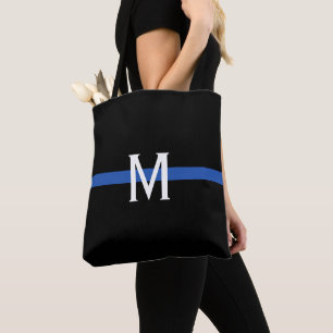 Polisens tunna blå linje Monogram Tygkasse