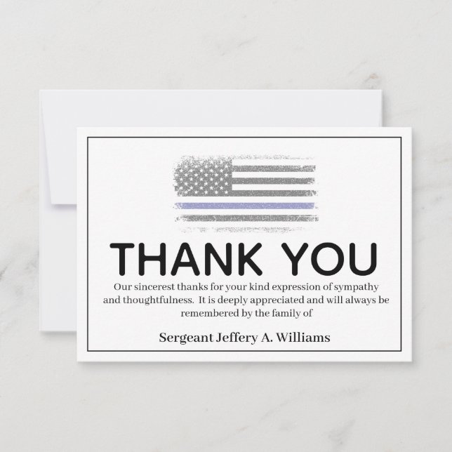 Polisens tunna Tack Bereaving (Framsida)