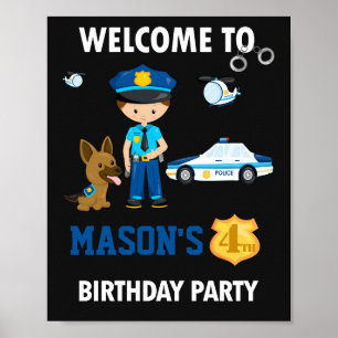 Polisens välkomstbricka party poster