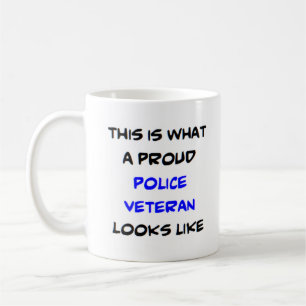 polisens veteran, stolt kaffemugg