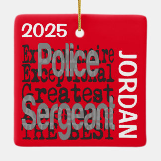 Poliserare Extraordinaire ANPASSNINGSBAR Julgransprydnad Keramik