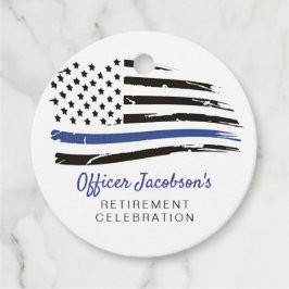 Polisfärgen Thin Blue Line Pension E Gåvor Etiketter