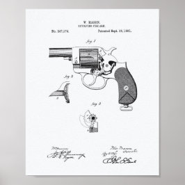 Polisgarnet 1881 Patent Art - Vitbok Papper Poster