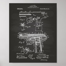 Polisgarnet 1911 Patent Art - Chalkboard Poster