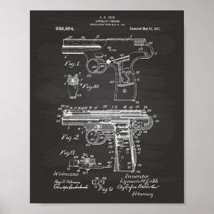 Polisgarnet 1911 Patent Art - Chalkboard Poster