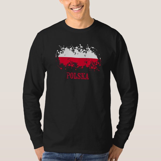 Polish enthusiasts for Polska and Poland T Shirt (Framsida)