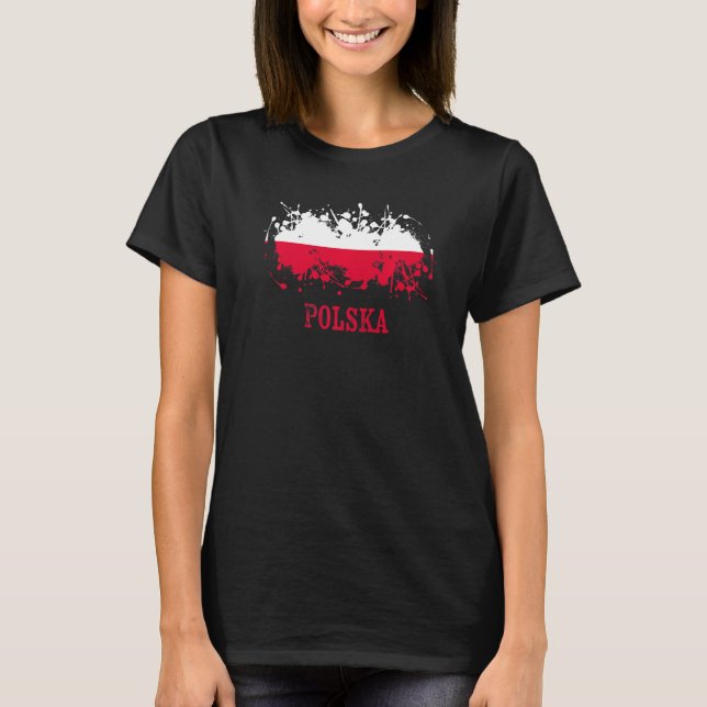 Polish enthusiasts for Polska and Poland T Shirt (Framsida)