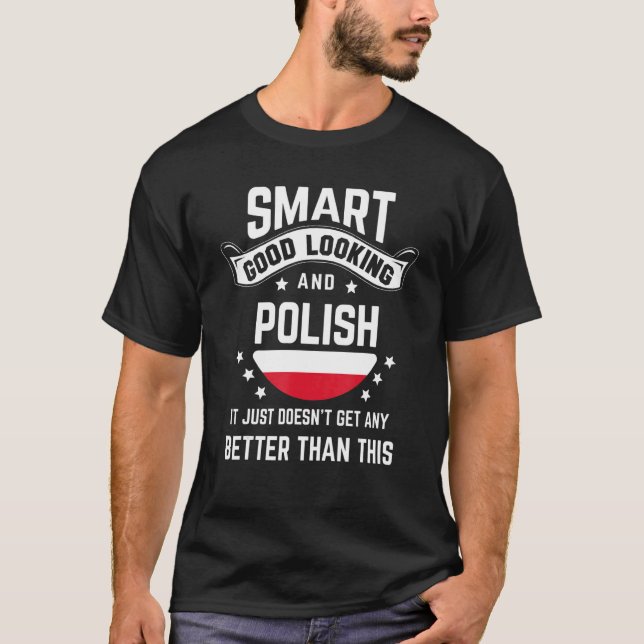 Polish Flag Native Pride  Poland Polish Roots T Shirt (Framsida)