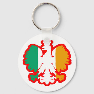 POLISH-/IRISHFLAGGA NYCKELRING