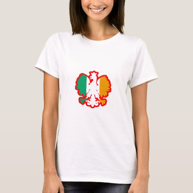 POLISH-/IRISHFLAGGA TEE SHIRT (Framsida)