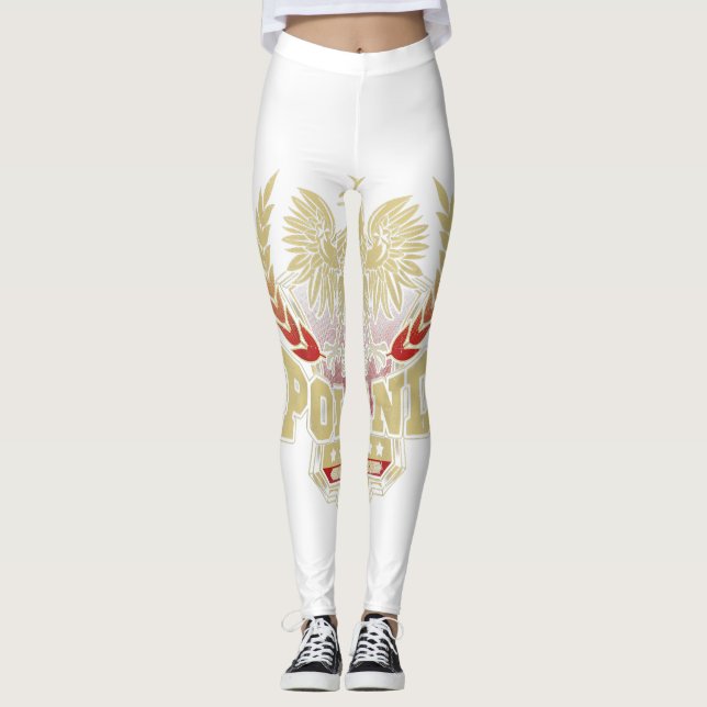 Polish Pride Shirt Eagle Poland Dyngus Day Parade Leggings (Framsida)
