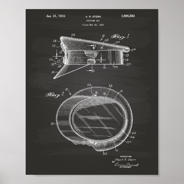 Polishat 1933 Patent Art - Chalkboard Poster (Framsidan)
