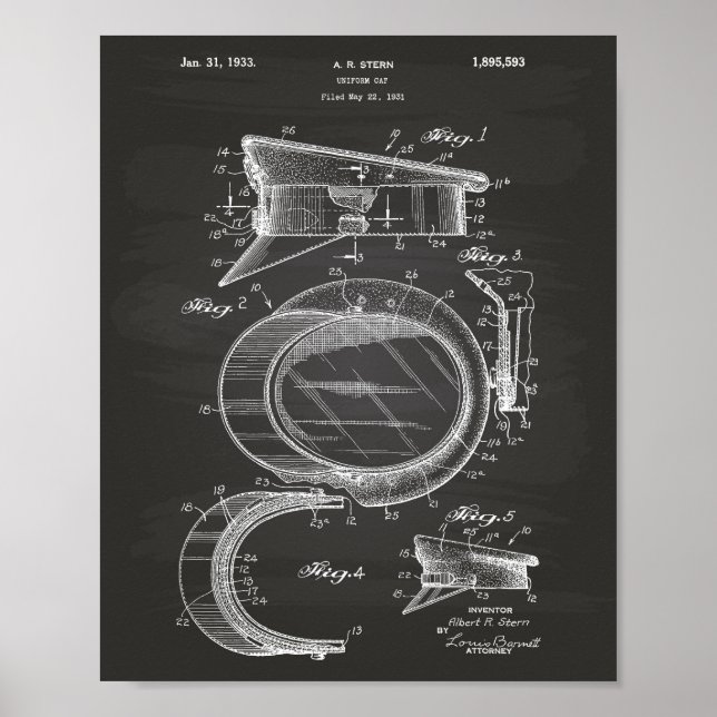 Polishat 1933 Patent Art - Chalkboard Poster (Framsidan)