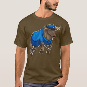Polishatt vid Bull Police Cop T Shirt