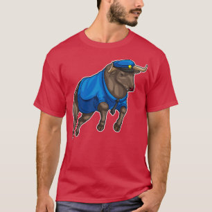 Polishatt vid Bull Police Cop T Shirt