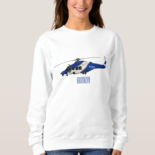 Polishelikopter serieillustration  t shirt (Framsida)