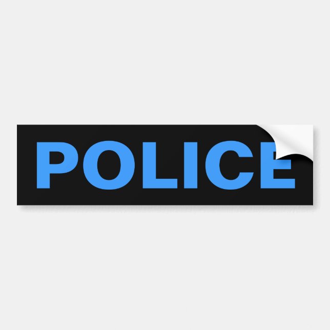 POLISIÄR blåttlogotypEmblem Bildekal (Framsidan)
