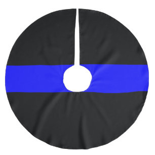 Polisiärt den tunna blålinjen julgransmatta borstad polyester