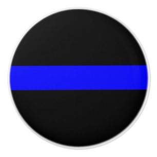 Polisiärt den tunna blålinjen knopp