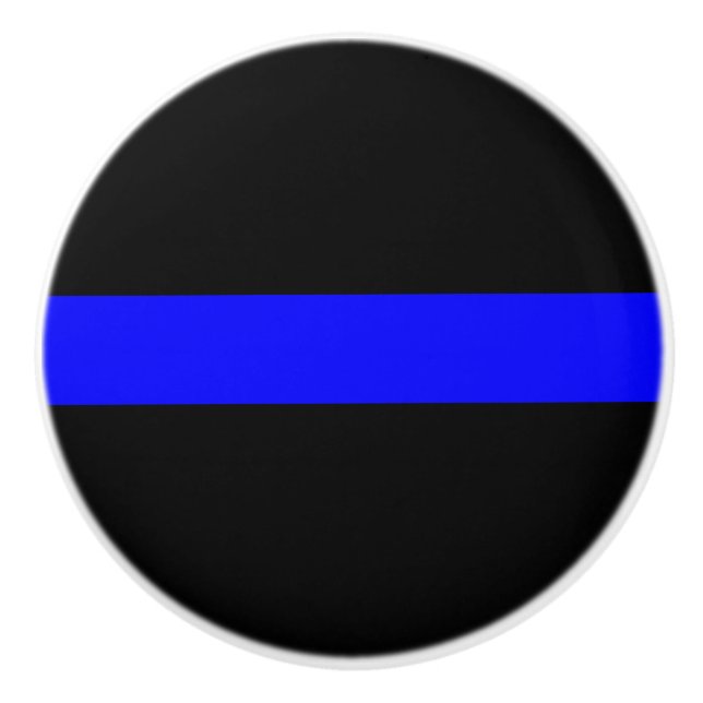 Polisiärt den tunna blålinjen knopp (Framsidan)