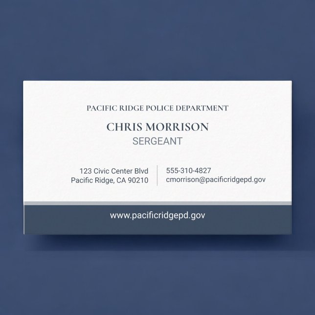 Polisinspektör Yrkesprofessionalitet Visitkort (Skapare uppladdad)