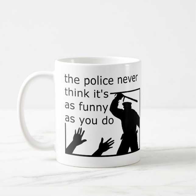 Poliskänsla i Humor Funny Mug Kaffemugg (Vänster)