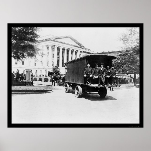 Poliskassan Byggnad i Washington, DC 1927 Poster (Framsidan)