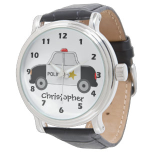 Poliskort lägg bara till Namn Armbandsur