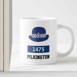 Poliskvinna Gift. UK Police WPC Hat Jumbo Mugg