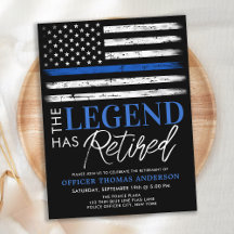 Polisledaren Pension är trött Thin Blue Line