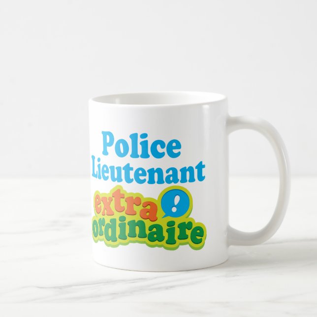 PolisLieutenant Extraordinaire Gåva Idé Kaffemugg (Höger)